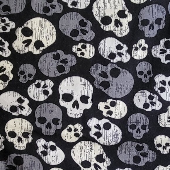 Skull Skeleton Scrub Lounge Pants Drawstring Elastic Waist Halloween New - Picture 4 of 7